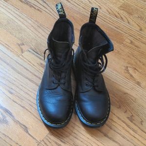 Dr. Marten's women's boots UK size 5/ US 7; dark brown shade.